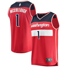 Load image into Gallery viewer, Men's Fanatics Branded Chris McCullough Red Washington Wizards Fast Break Replica Team Color Player Jersey  Icon Edition  Red