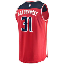 Load image into Gallery viewer, Men's Fanatics Branded Tomas Satoransky Red Washington Wizards Fast Break Replica Team Color Player Jersey  Icon Edition  Red