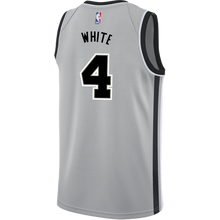 Load image into Gallery viewer, White San Antonio Spurs Men's Nike  Statement Edition Swingman Personalized Jersey   Grey