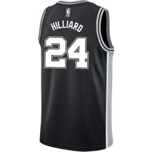 Load image into Gallery viewer, Hilliard San Antonio Spurs Men's Nike Custom Personalized Icon Swingman Jersey  Black