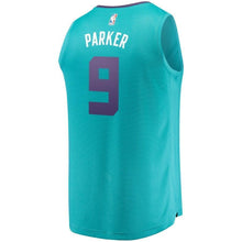 Load image into Gallery viewer, Men's Fanatics Branded Tony Parker Teal Charlotte Hornets Fast Break Replica Jersey – Icon Edition  Aqua