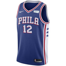 Load image into Gallery viewer, Men's Nike T.J. McConnell Royal Philadelphia 7ers Swingman Sponsor Patch Jersey  Icon Edition  Royal