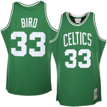 Load image into Gallery viewer, Men's Mitchell &amp; Ness Larry Bird Kelly Green Boston Celtics / Hardwood Classics Authentic Jersey  Green
