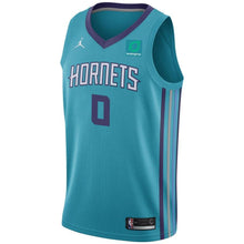 Load image into Gallery viewer, Men's Jordan Brand Miles Bridges Teal Charlotte Hornets Swingman Sponsor Patch Jersey – Icon Edition  Aqua