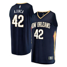 Load image into Gallery viewer, Men's Fanatics Branded Alexis Ajinca Navy New Orleans Pelicans Fast Break Replica Player Jersey  Icon Edition  Navy
