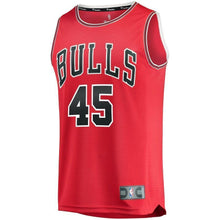 Load image into Gallery viewer, Men's Fanatics Branded Denzel Valentine Red Chicago Bulls Fast Break Replica Jersey  Icon Edition  Red