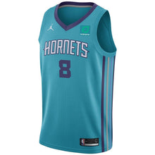 Load image into Gallery viewer, Men's Jordan Brand Michael KiddGilchrist Teal Charlotte Hornets Swingman Sponsor Patch Jersey – Icon Edition  Aqua